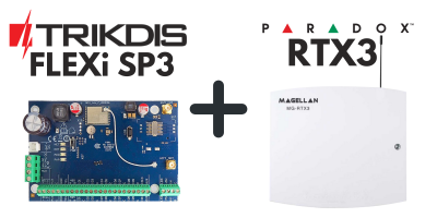 FLEXi SP3 + draadloze uitbreidingsmodule Paradox RTX3 FLEXi SP3 + draadloze uitbreidingsmodule Paradox RTX3