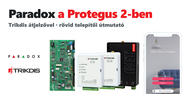 TRIKDIS communicatiemodule + PARADOX alarmcentrale – Korte installatiehandleiding